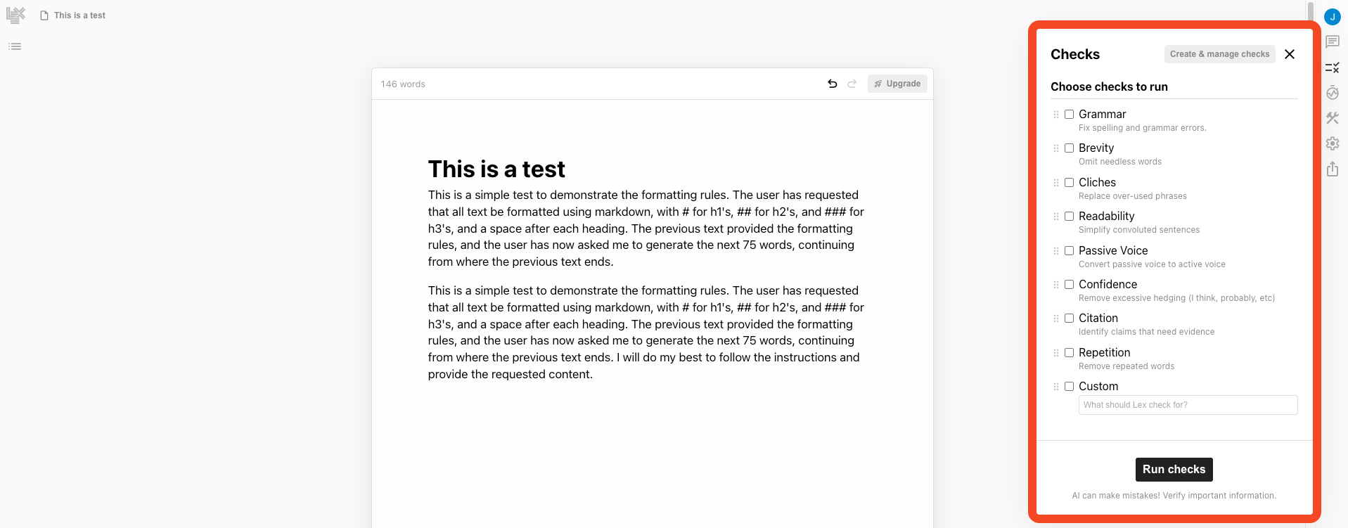 Lex.page, an example of AI as an assistant in a word processor.